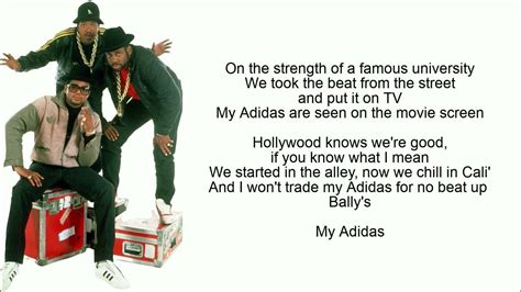 my adidas run dmc lyrics.